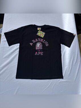 Bape “A Bathing Ape” Purple Camo Logo Tee